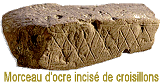 fragment d'ocre avec croisillons